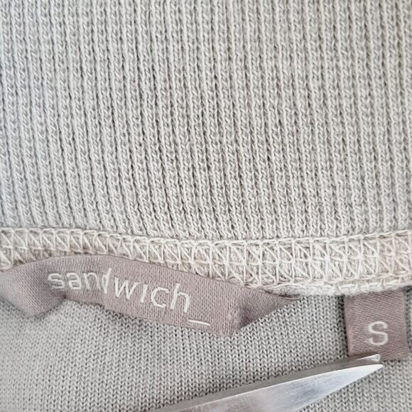 SANDWICH Soft Velvet Button Down Cardigan Gray Sz S - Picture 9 of 10